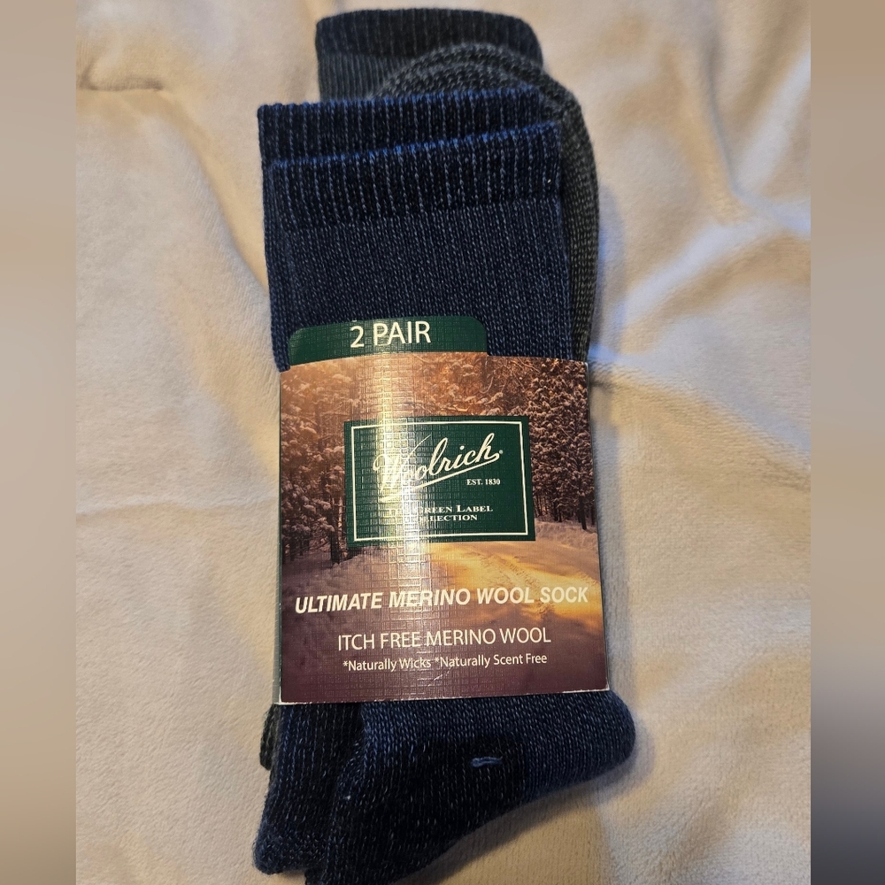 Woolrich Men's Merino Wool Socks - Dark Blue